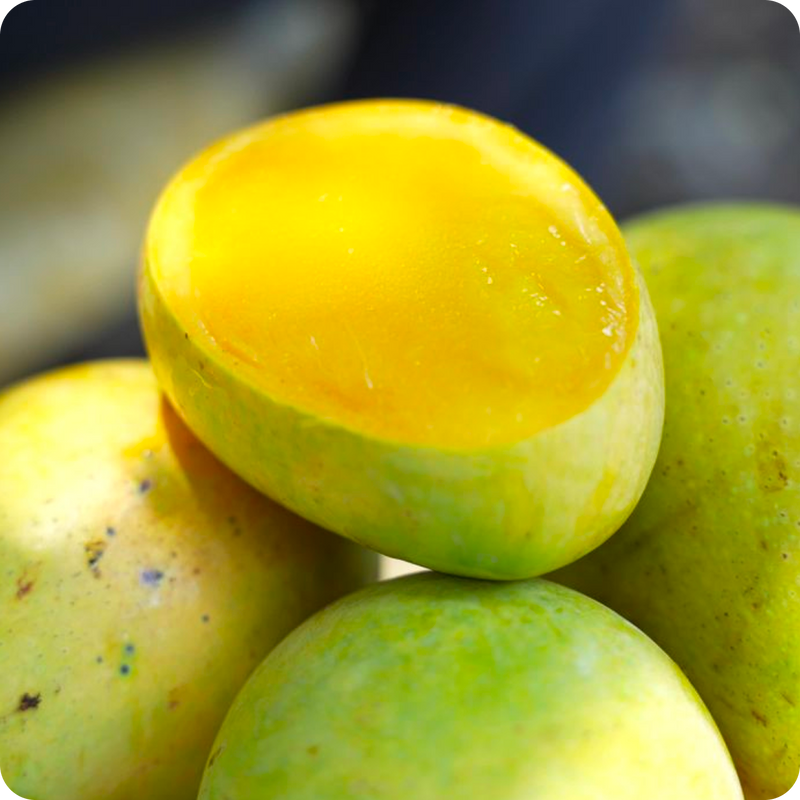 The mangoes are carefully washed, sorted, and gently pulped to preserve their natural character.